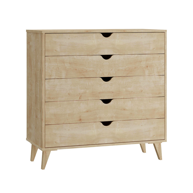 Nevis 36'' W 5 - Drawer Dresser, Natural Wood