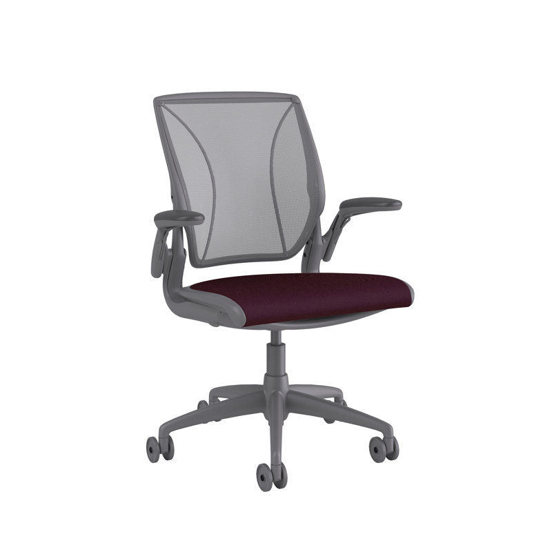 Diffrient World Wool Task Chair, Gray, Catena/Caraway, Corde/Peacock