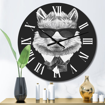 Portrait of Lama in Suit - Traditional Wall Clock
