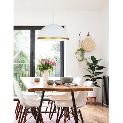 Rancourt 1-Light Dimmable Single Dome Pendant