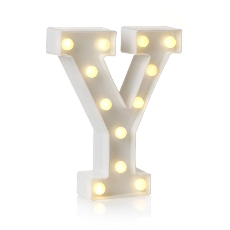 Klehm LED Alphabet Light Up Letters and Numbers, Y