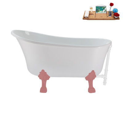 51.2'' x 25.6'' Freestanding Soaking Acrylic Bathtub