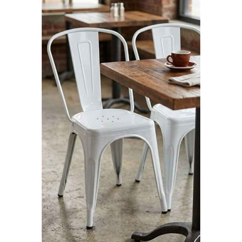 Chaise sans accoudoirs Agatha, Blanc
