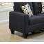 Polyfibre noir moderne, avec coussin et coussin inclus pour l'espace
