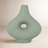 Modern Ceramic Abstract 7" Small Table Vase for Home Decor - Contemporary Cutout Tall Flower Vase for Office, Tabletops, Living Room & Shelf Decor - Green-1862031865