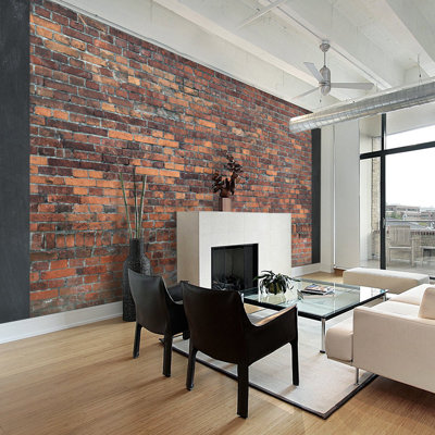 Vintage Wall (Red Brick) 245cm x 350cm Wallpaper