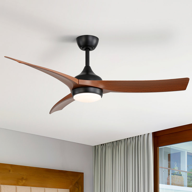 Ventilateur de plafond 52 pouces avec 3 lumières à intensité variable réversible à télécommande et minuterie 1H / 4H / 8H