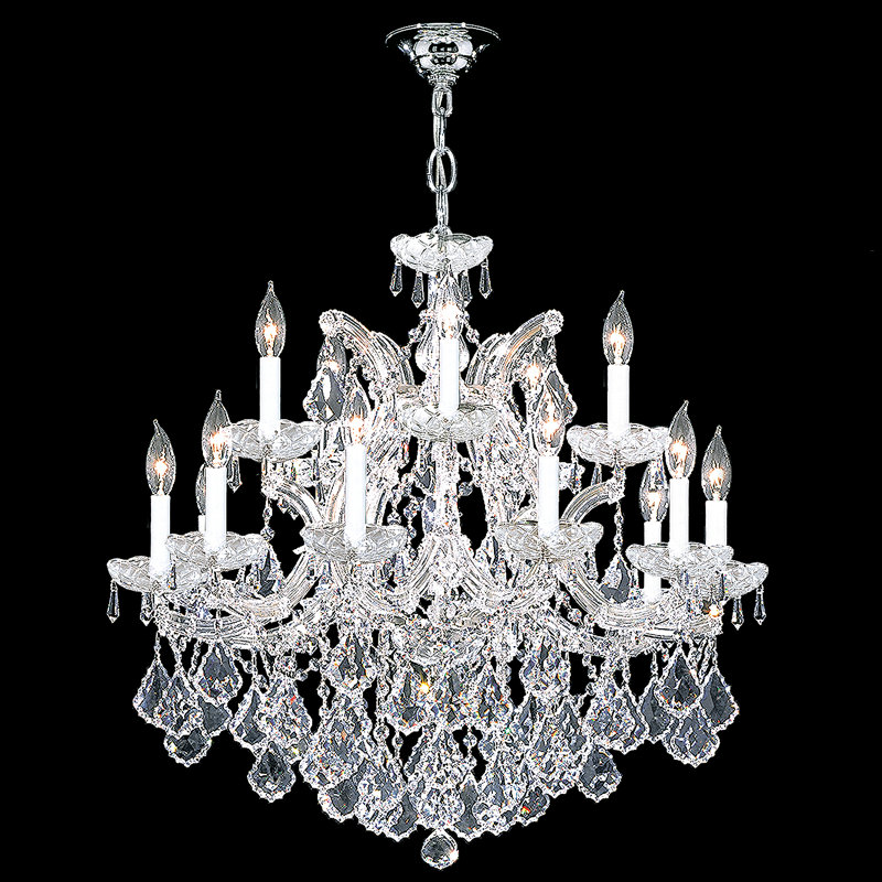 Maria Theresa Grand 16 - Light Chandelier, Clear, Swarovski Strass, Silver
