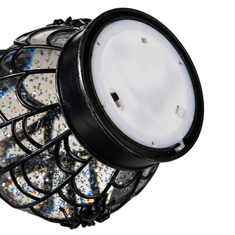 Spider Web LED Water Globe, 7.5"H