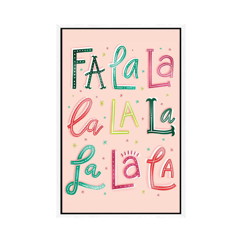 Merry+Bright I by Richelle Garn - Print on Canvas, 66.04 cm H x 45.72 cm W, White Framed