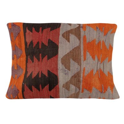 Housse de coussin kilim 16 po x 24 po. Housse de coussin tissée à la main. Coussin décoratif turc. Housse de coussin décoratif