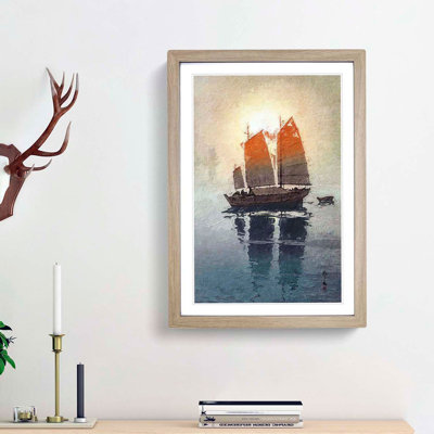 Sailing Boats Morning by Hiroshi Yoshida - Picture Frame Painting Print