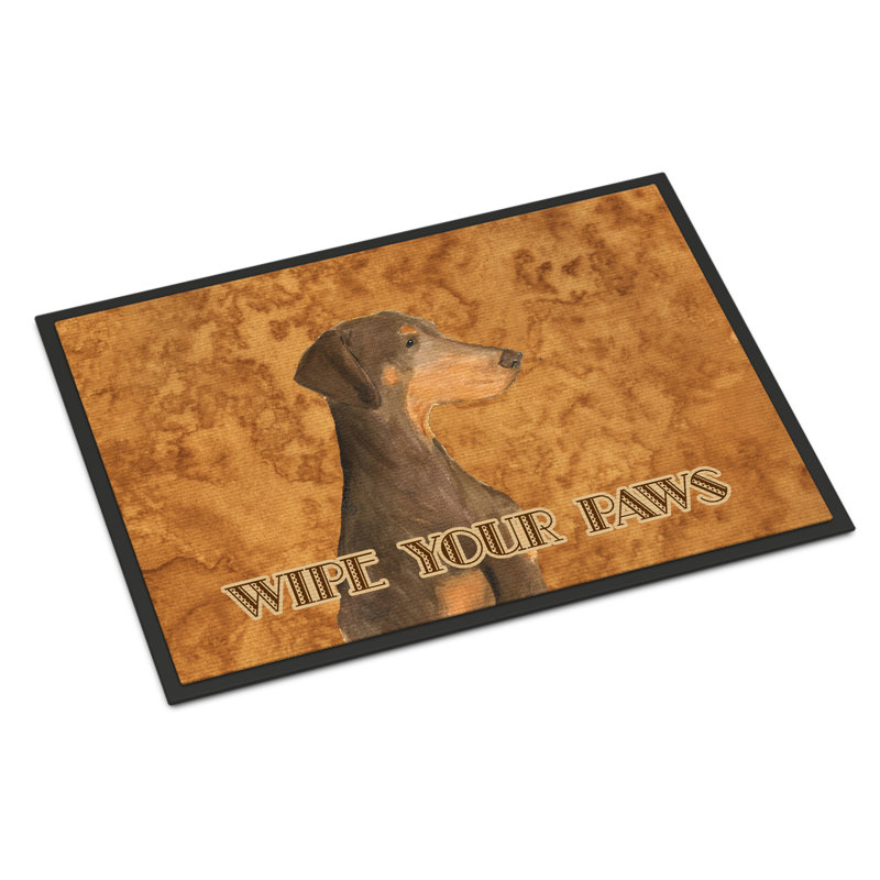 Paillasson d’intérieur anti-dérapant de couleur chocolat Tamaqua, Rectangle 1 pi 6 po x 2 pi 3 po