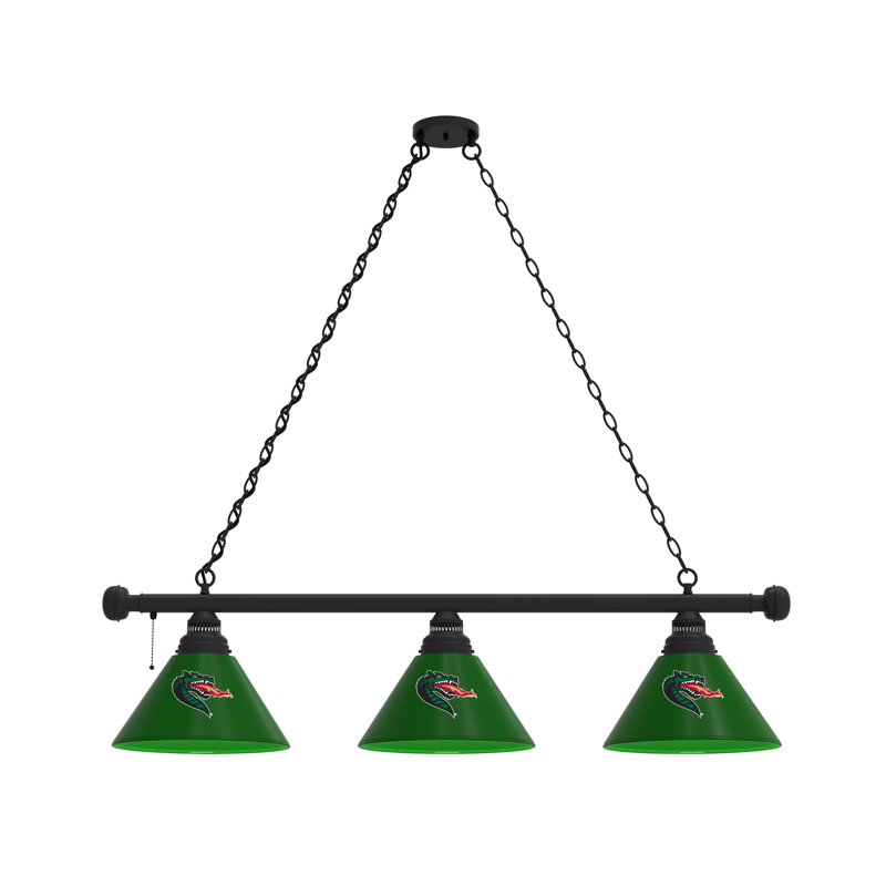 3 - Light Pool Table Lights Pendant, Black, UAB Blazers