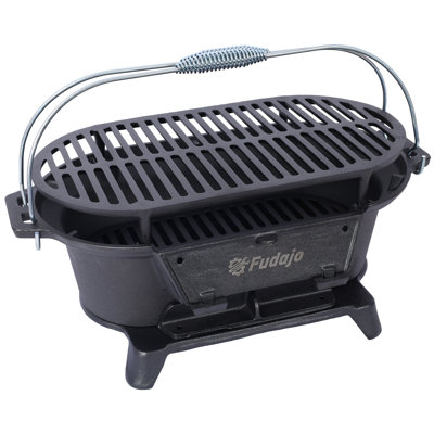 Barbecue ovale en fonte pour l'extérieur