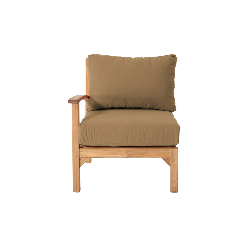 Fauteuil club d'extérieur en teck Huntington, Cacao