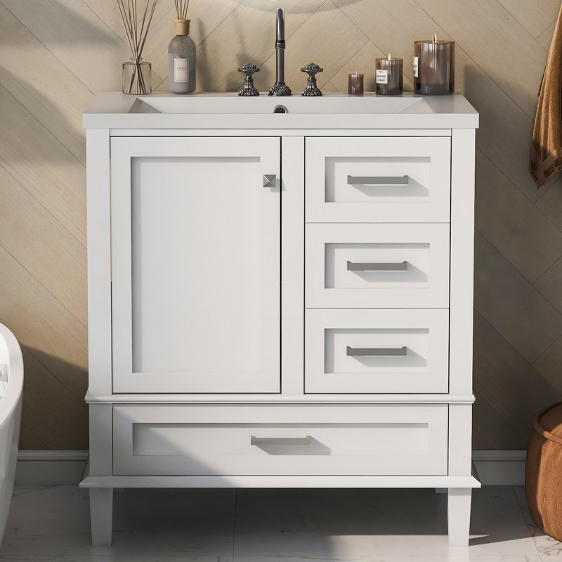 Ensemble de meuble-lavabo simple 30,03 po Megghan, Blanc