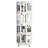 4-Tier All-Steel Rotating Bookshelf With 360° Wheels, Large Size Sturdy & Spacious Book Rack-727359084