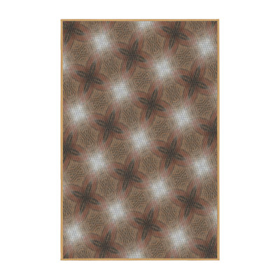 Tapis de zone brun à motif