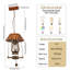 Luminaire suspendu rustique en bois et métal