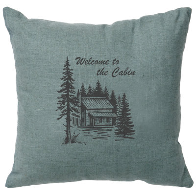 Coussin Wooded River Image - Cabine de bienvenue - Lin océan