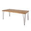 Table de salle à manger industrielle de style Mid-Century en bois - Pieds en métal rustique, durables, pour différents environnements, déversement rectangulaire - Surface, toutes occasions