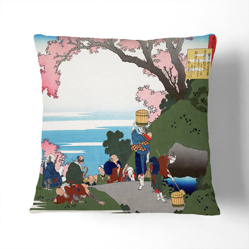 Floral Square Throw Cushion, 55 x 55 cm, Black