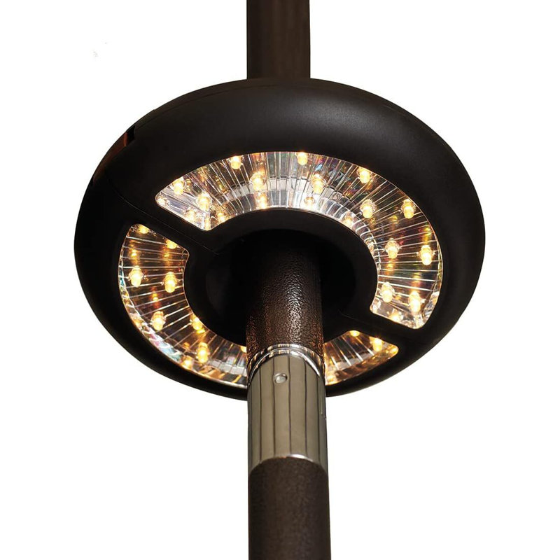 Portable LED Umbrella Light with Adjustable Clamp for Outdoor Use