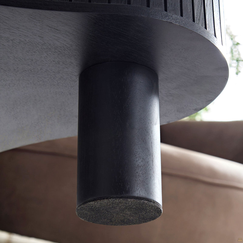 Table basse à tambour 42,52 pouces, Noir