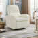 Reiby Modern Upholstered Manual Recliner Nursery Chair with Swivel and rocker