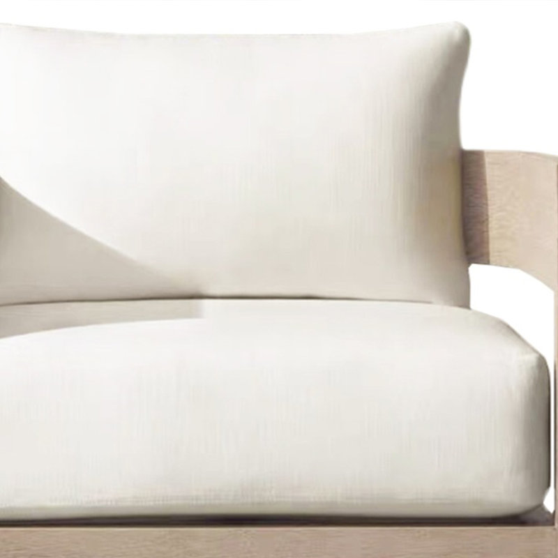 Canapé d'extérieur en teck 109,84 po avec coussins Sunbrella®