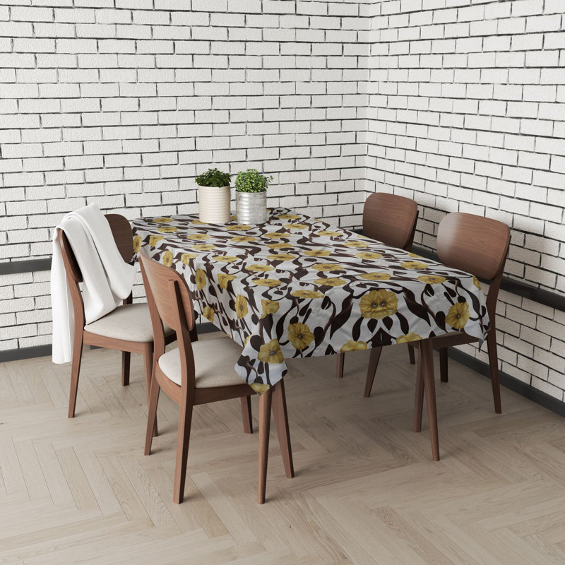 Elegant Tablecloth (55 x 86 inches), 65% Cotton / 35% Polyester, Easy Clean, Machine Washable, Tumble Dryer Safe, Ironable | Perfect for Dining Room or Special Occasions, Durable & Stylish Home Essential
