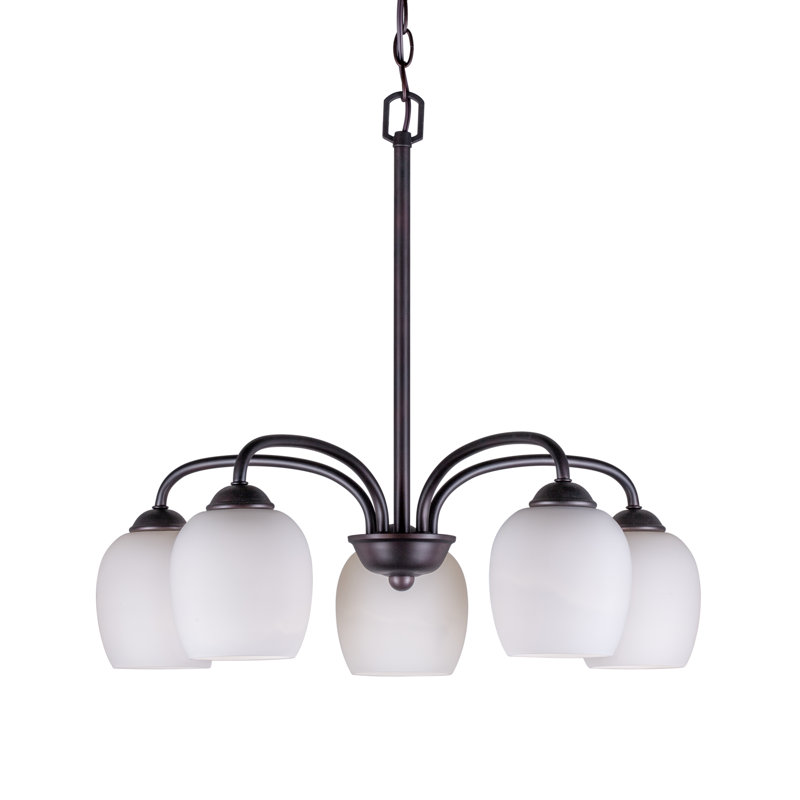 Lustre classique/traditionnel ombré 5 lumières Mcree, Bronze antique