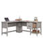 Bureau en L, finition blanche