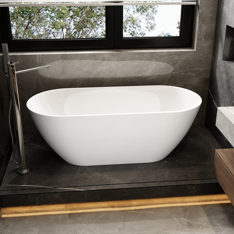 Baignoire de trempage autoportante en acrylique 55 po x 28 po