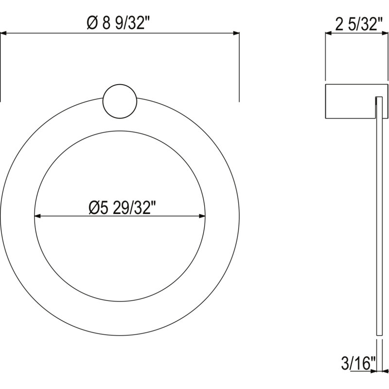 Eclissi™ Towel Holder, Matte Black