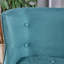 Chaise en tissu bleu sarcelle foncé avec des éléments de design moderne, des coutures gaufrées à boutons et des détails cloutés attrayants, l 27,68 po x P 27,94 po, H 31,38 po, attrait occasionnel, garniture charmante à boutons, l 28 po x P 28,5 po-2028913485