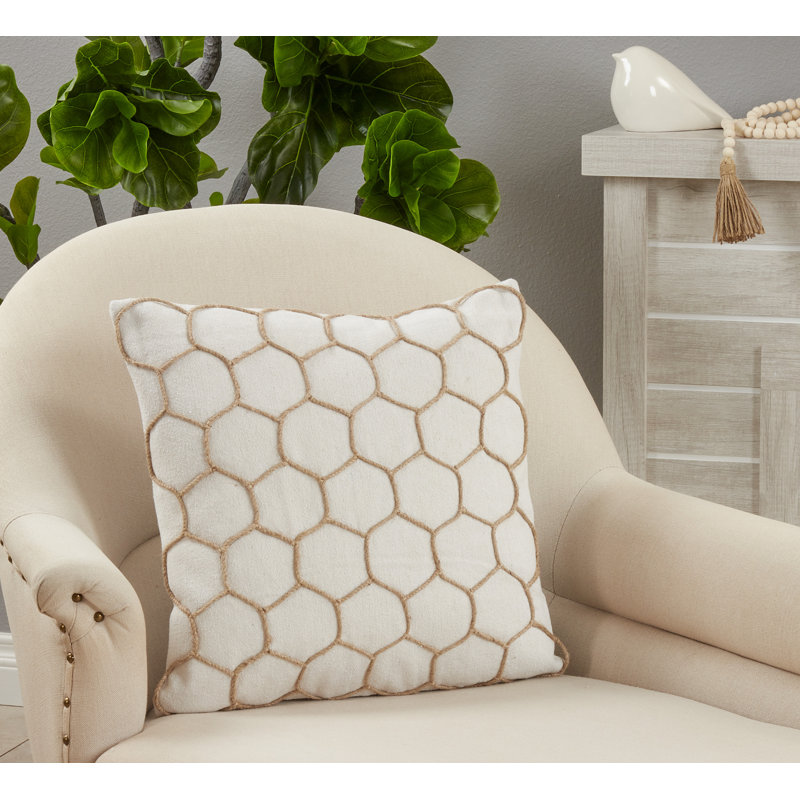 Tori Collection Embroidered Cotton Pillow Cover