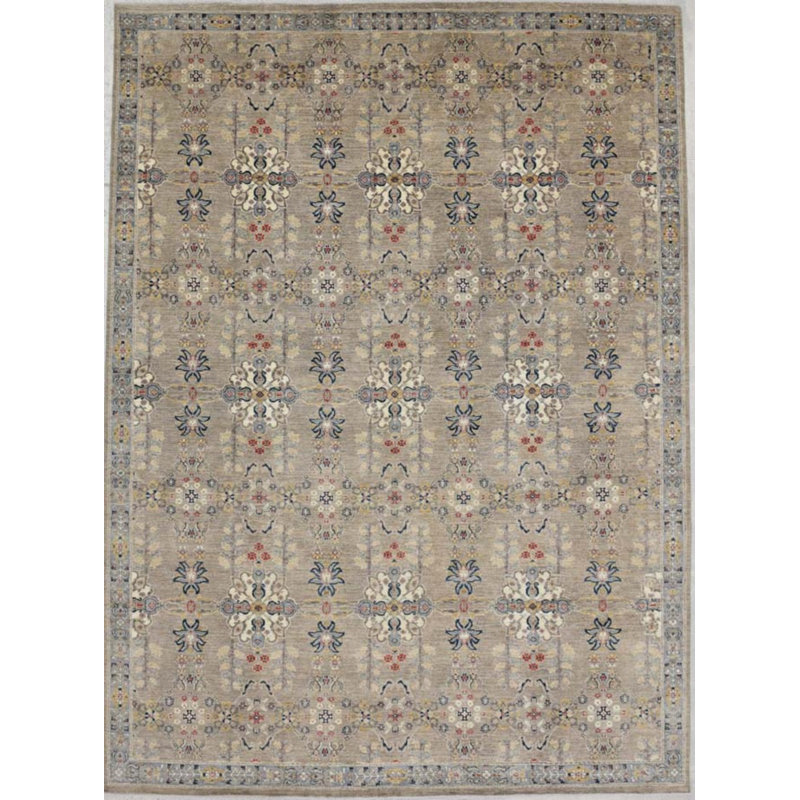 Transitional One-of-a-Kind Rectangle 10 X 13'6" Wool Area Rug Tan