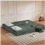 Lit convertible 80 po avec 2 coussins, canapé-lit pliant à 3 places et matelas pour très grand lit, combinaison de bricolage, chenille, vert-1039598947