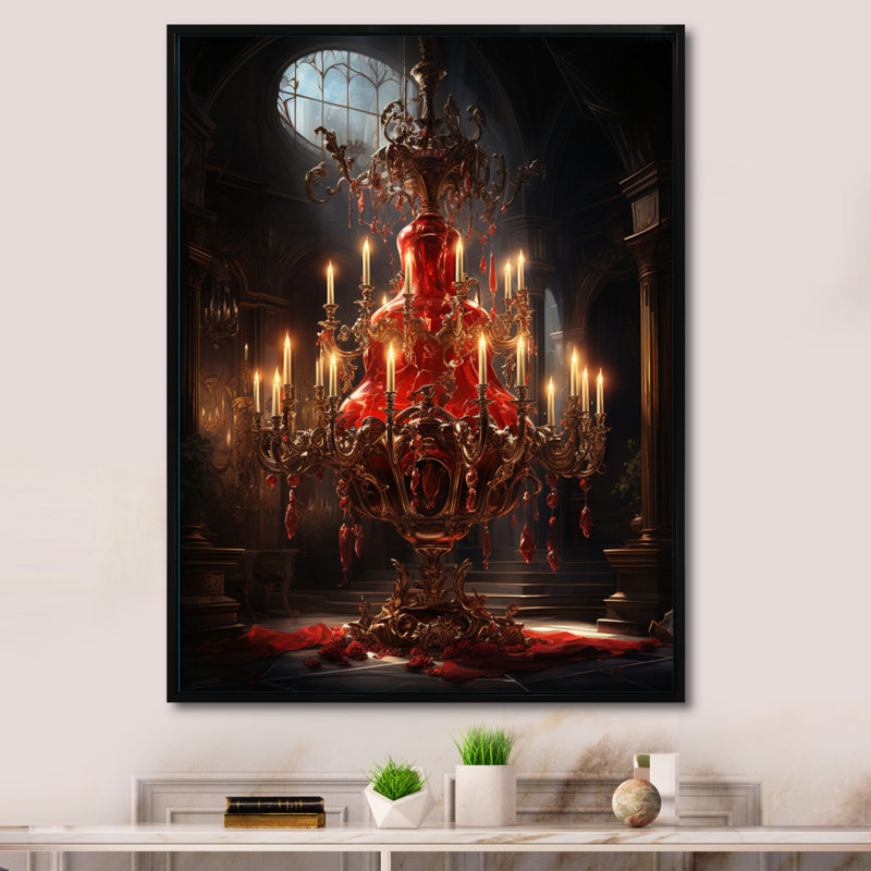 Trèmesha Baroque Dramatic Splendor I sur toile, H 20 po x l 12 po x P 1 po, Cadre flottant noir