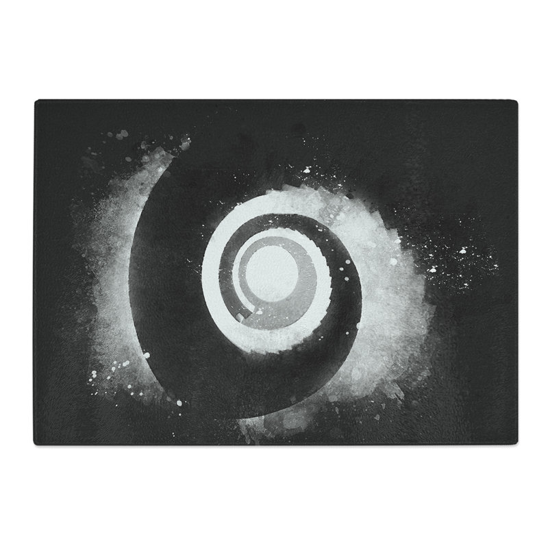 Tempered Glass Spiral Staircase Abstract Chopping Board, 28.5 cm x 39 cm