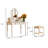 39.37"American-style white solid wood dressing table with mirror