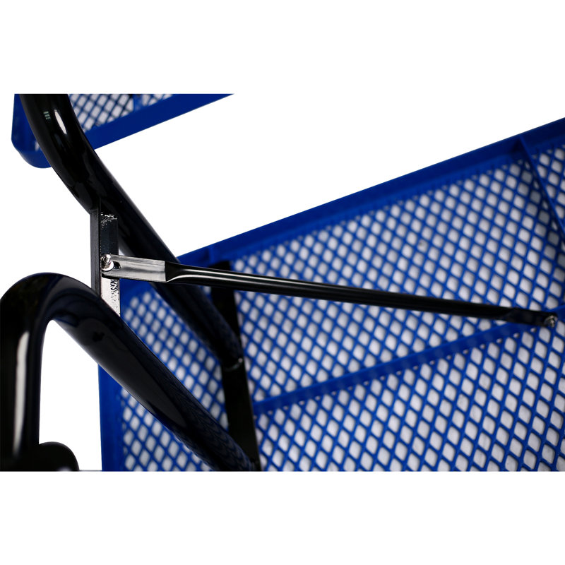 Rectangular Outdoor Steel Picnic Table, Blue