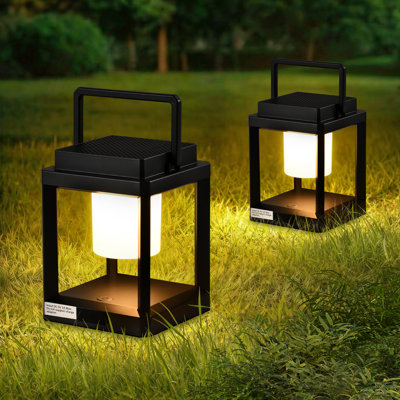 2-Pack Solar Usb 2-in-1 Portable Outdoor Light, LED Rechargeable 3000k Warm White, Ip44 Waterproof And Touch Control
