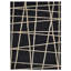Tapis écologiques en laine touffetés à la main - 5 pi x 8 pi, rectangulaires, de couleur noire, de conception moderne et contemporaine, tapis épais antidérapants faits à la main pour salon, chambre à coucher-1103855684-1112219549