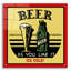 «Cold Beer 1» par Jean Plout, art mural en verre acrylique, 24 po x 24 po-383201214