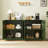 59" Fluted Buffet Cabinet with 4 Doors, Green-341262199