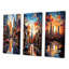 City Charlotte Collage I - Ensemble de 3 pièces d'art urbain-909785559-909785563