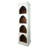 Hand-crafted Solid Wood Arched 4 Shelf Narrow Bookcase